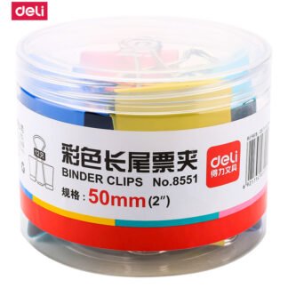 Deli 8551 Color Double Clip - 2" (12's)