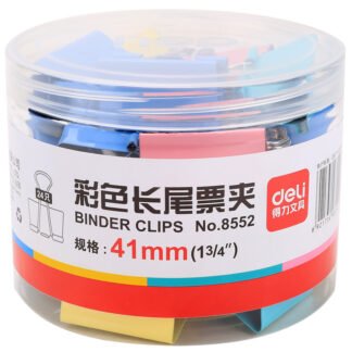 Deli 8552 Color Double Clip - 1-3/4" (24's)