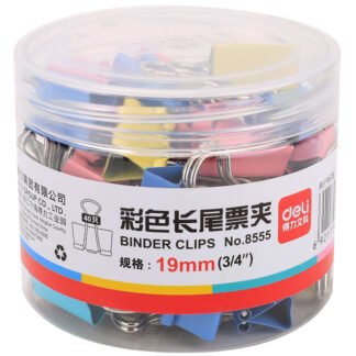 Deli 8555 Color Double Clip - 3/4" (40's)