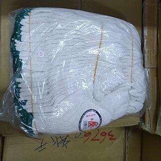 Cotton Labour Gloves (Green Edge) - 1doz